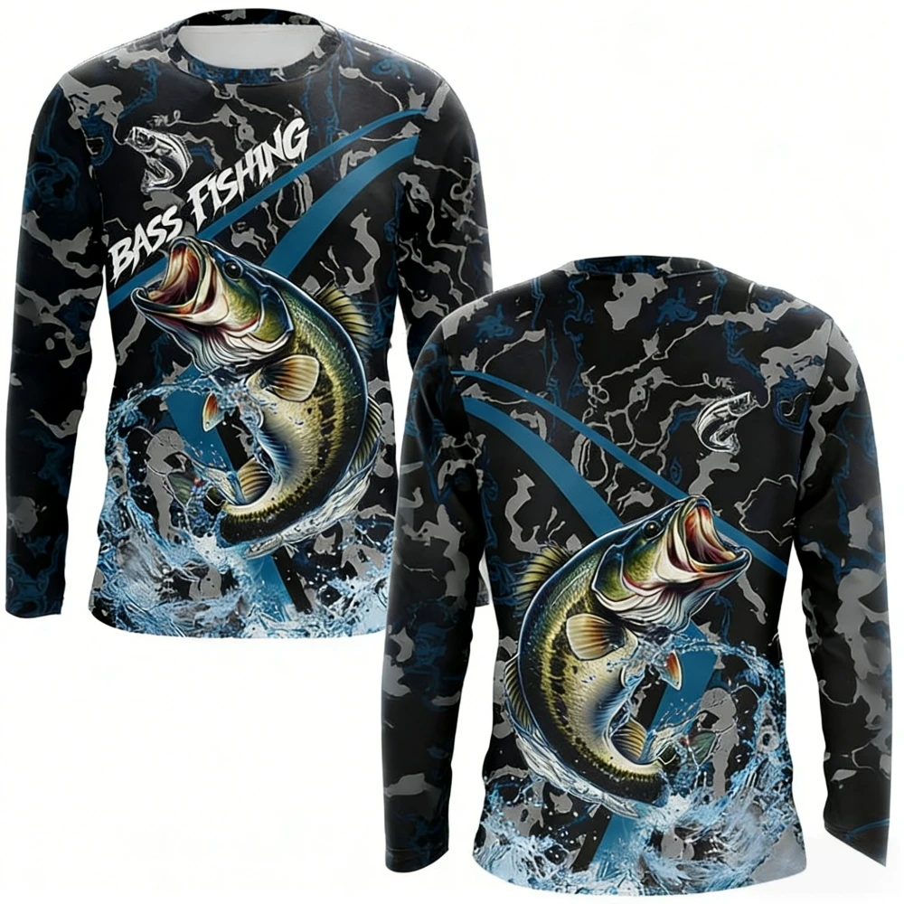 Rash Guard - Maglia da pesca da uomo, a